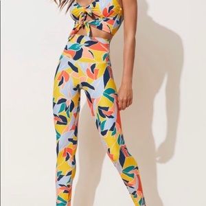 Beach Riot Tropical Floral Leggings M